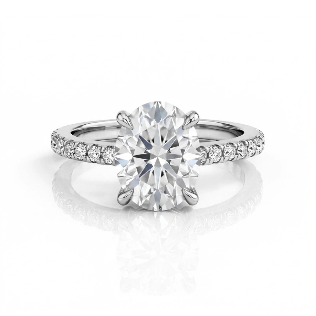 Hidden Halo Split-Shank Engagement Ring