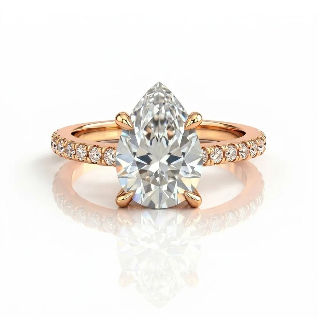 Hidden Halo Split-Shank Engagement Ring