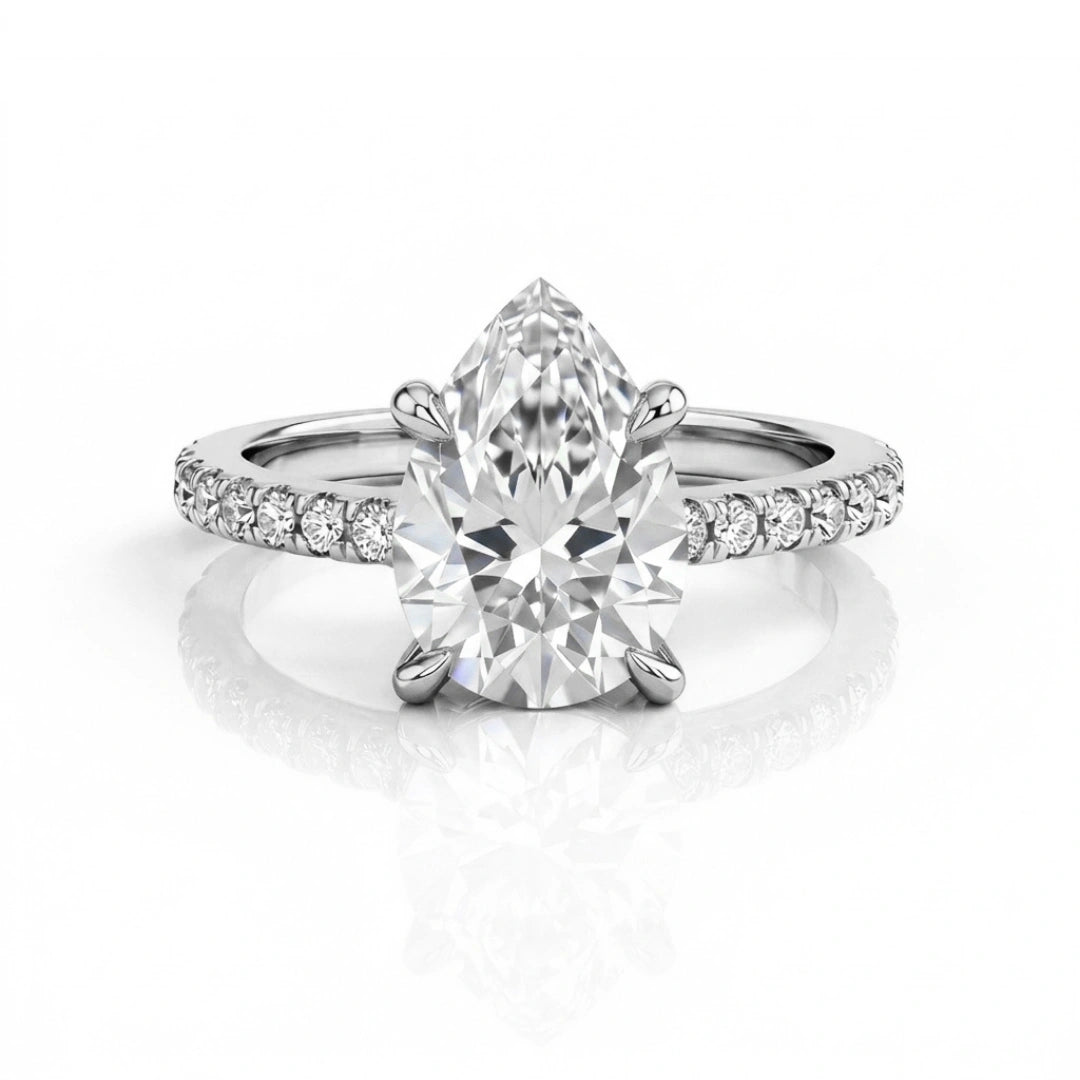 Hidden Halo Split-Shank Engagement Ring