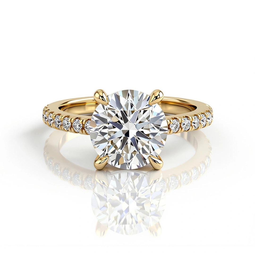 Hidden Halo Split-Shank Engagement Ring