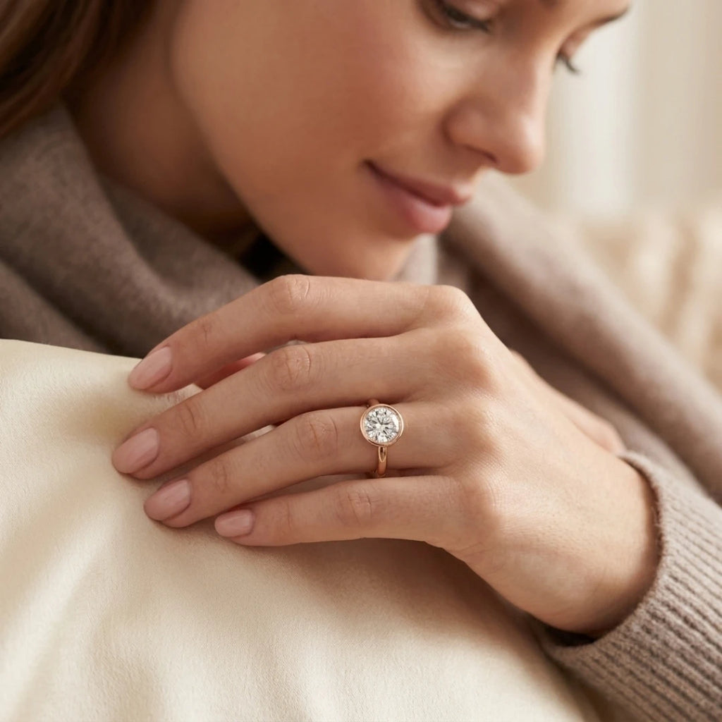 Classic Bezel Diamond Solitaire Ring