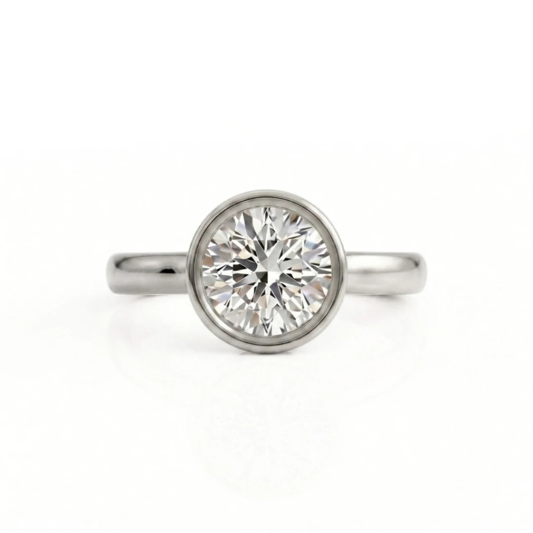 Classic Bezel Diamond Solitaire Ring