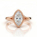 Geometric Baguette Halo Diamond Ring