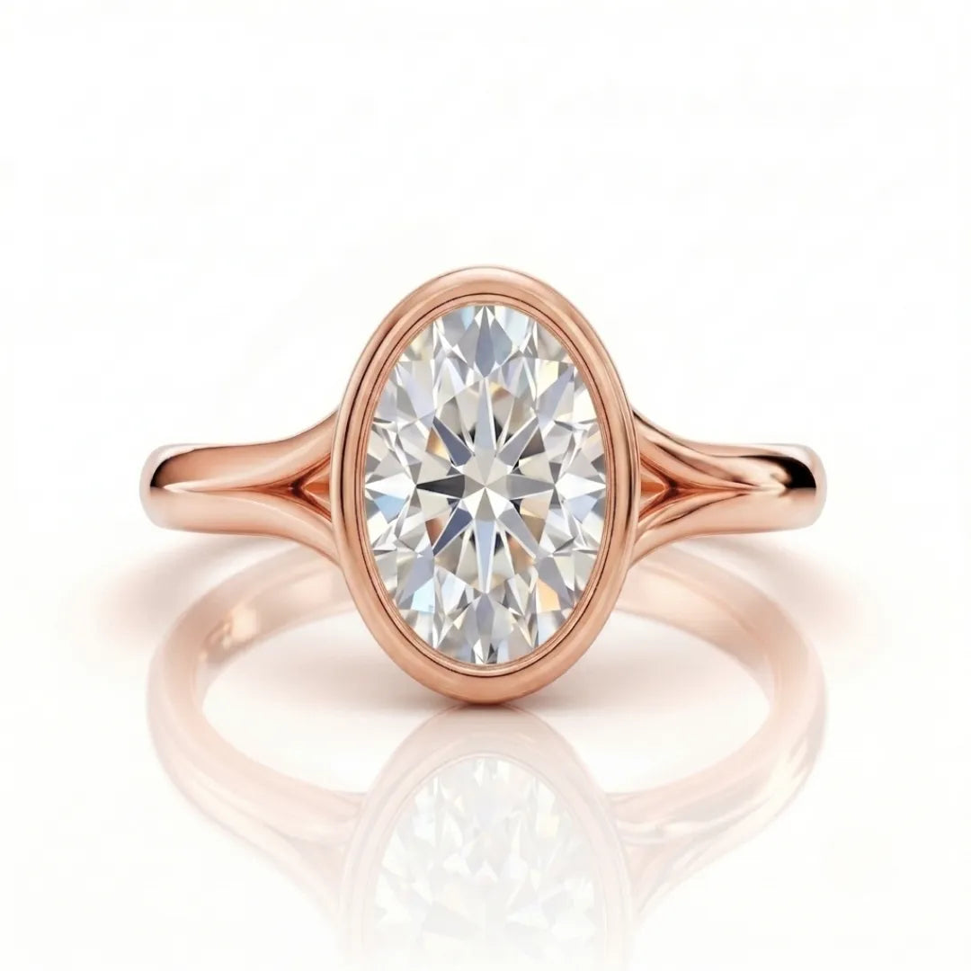 Geometric Baguette Halo Diamond Ring