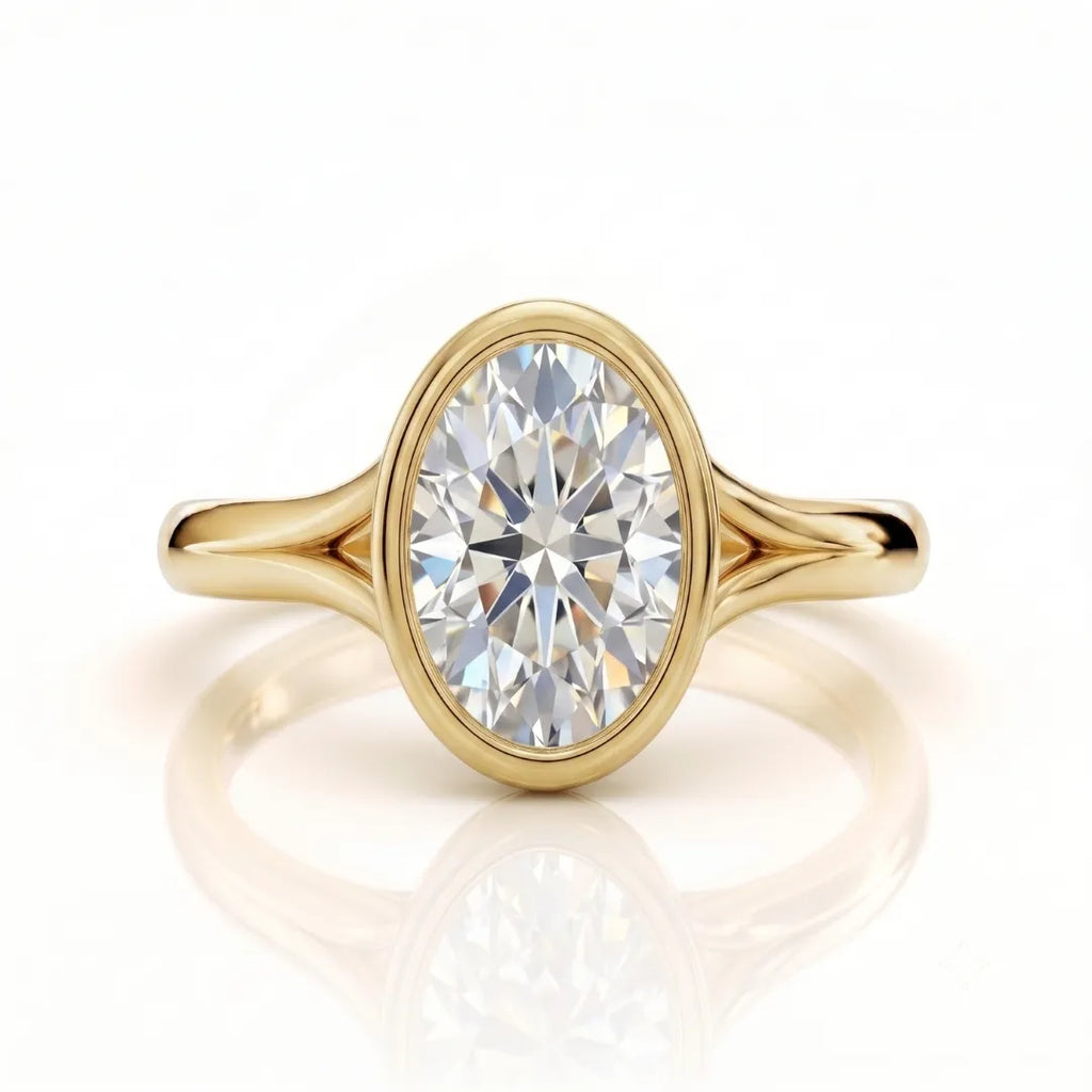 Geometric Baguette Halo Diamond Ring