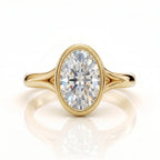 Geometric Baguette Halo Diamond Ring