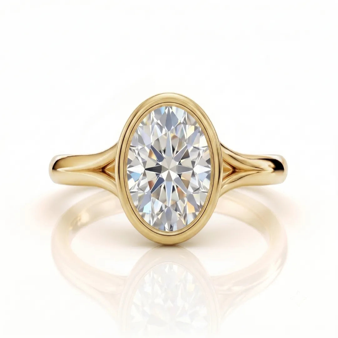Geometric Baguette Halo Diamond Ring