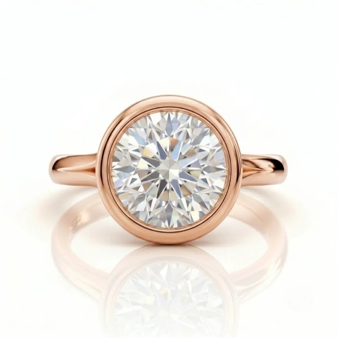 Geometric Baguette Halo Diamond Ring