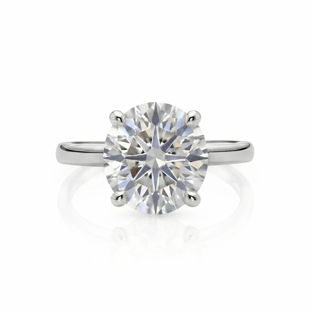 Classic Four-Prong Diamond Solitaire Ring