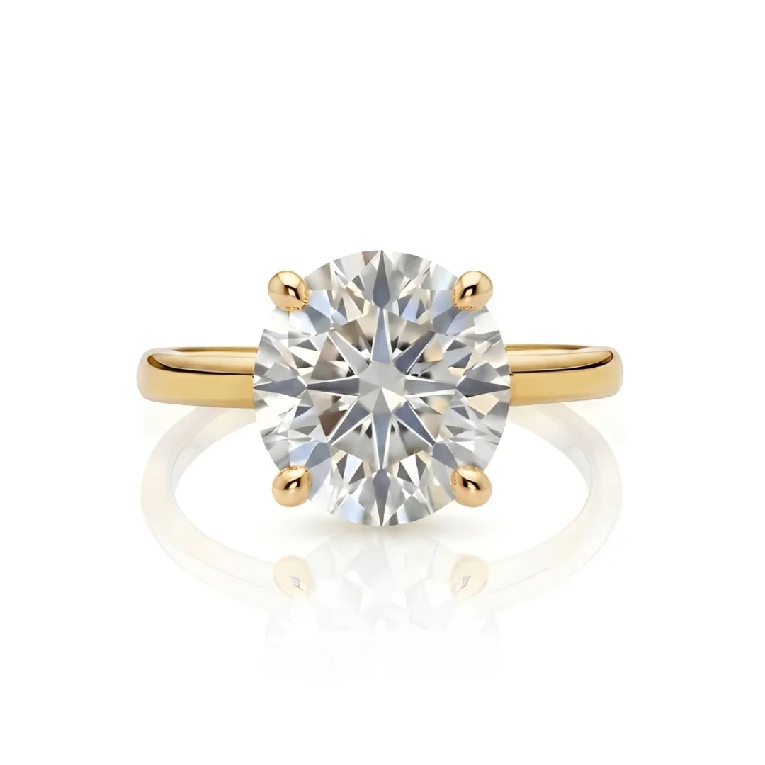 Classic Four-Prong Diamond Solitaire Ring