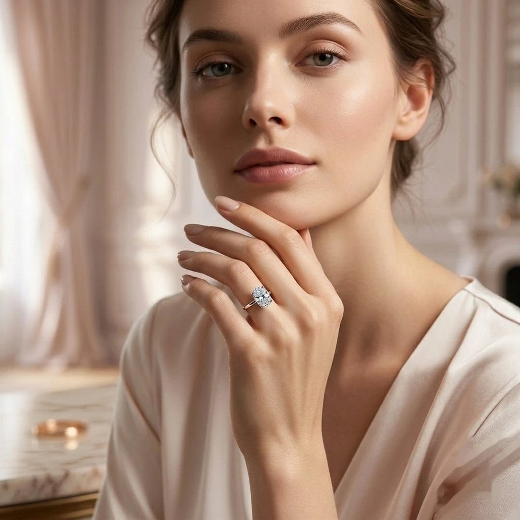 Timeless Oval Diamond Solitaire Ring