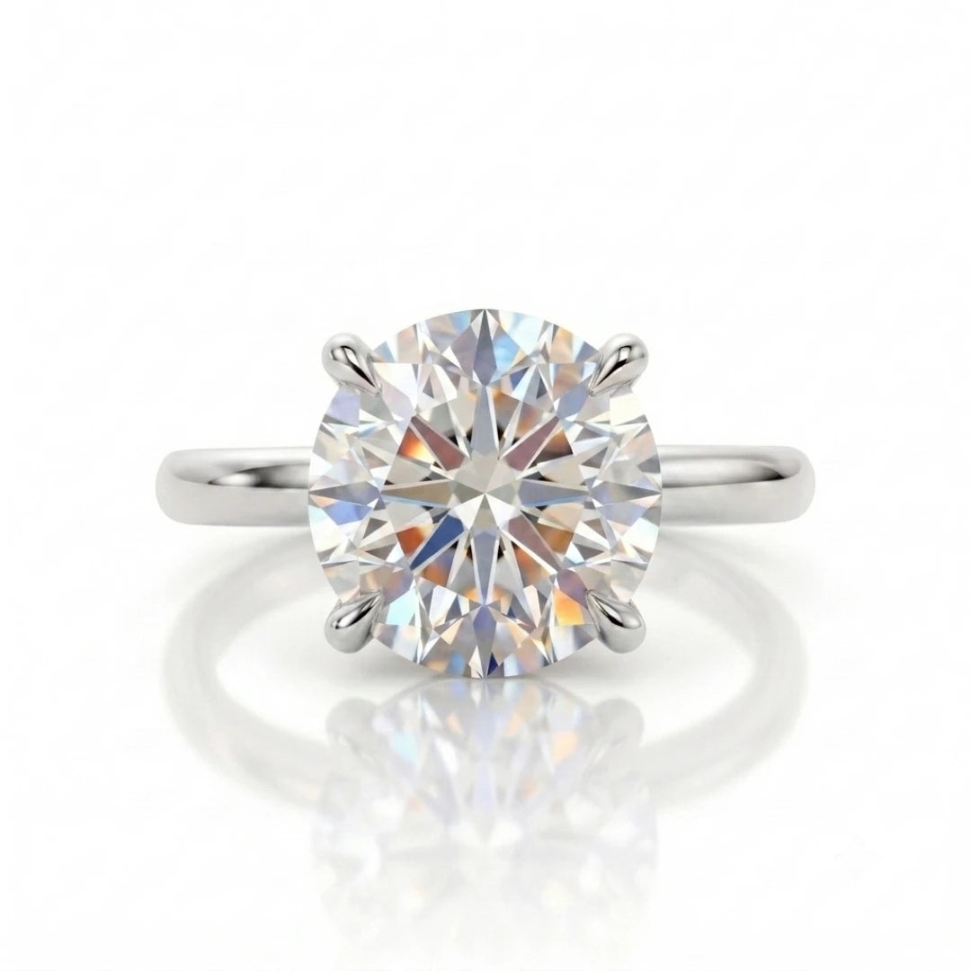 Timeless Oval Diamond Solitaire Ring