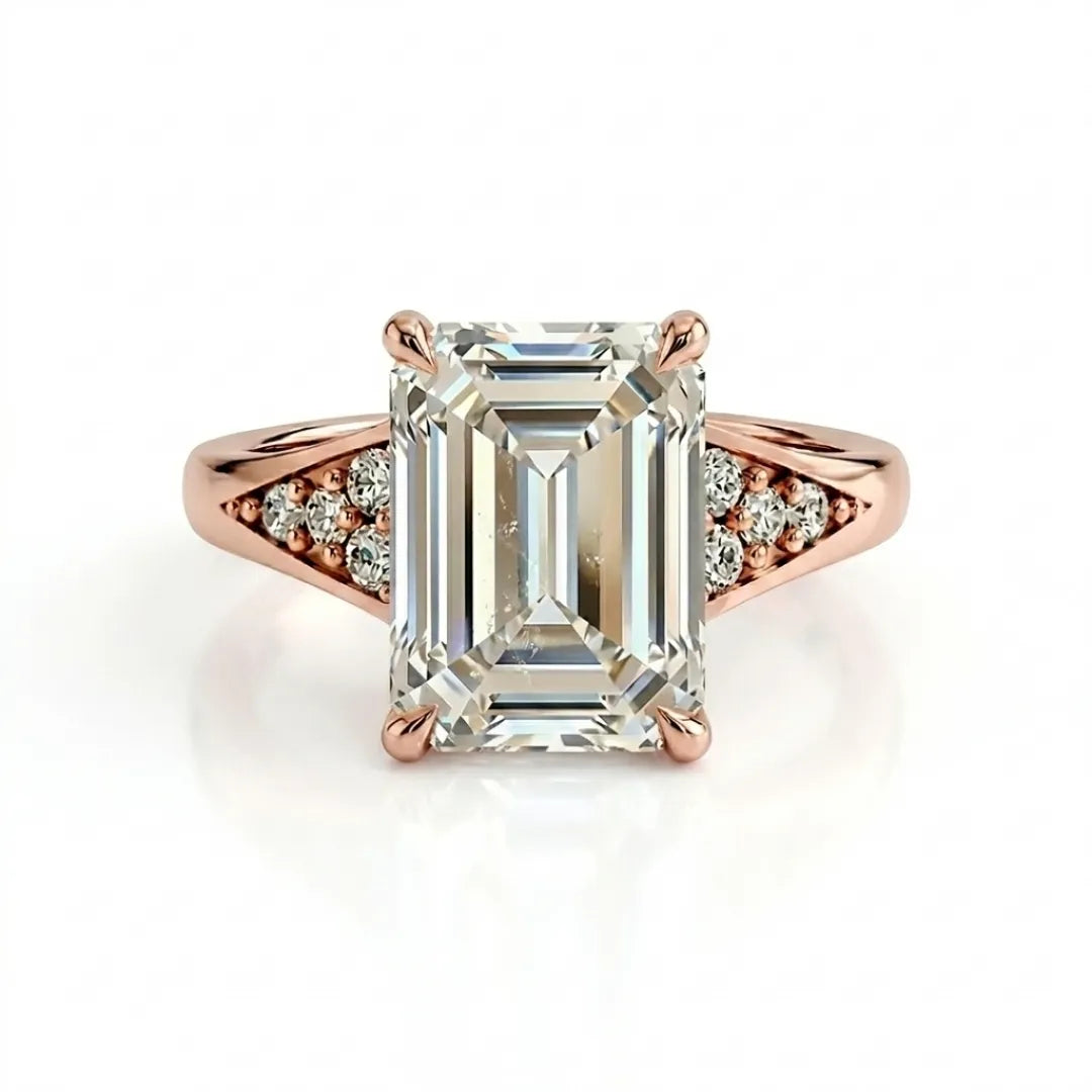 Graduated Cathedral Solitaire Ring