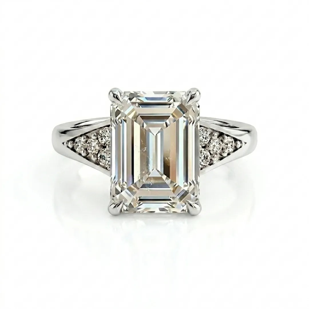 Graduated Cathedral Solitaire Ring