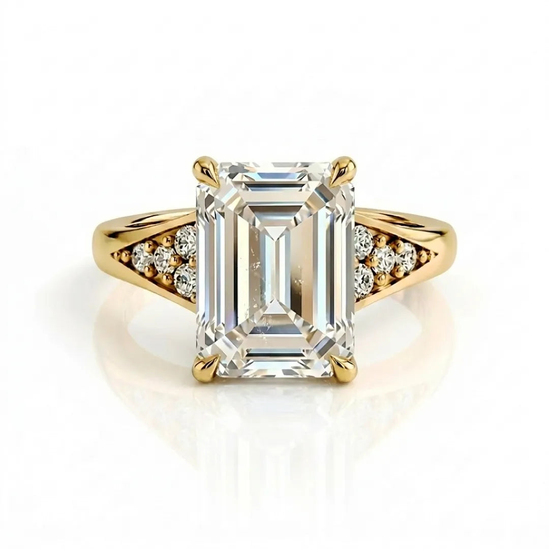 Graduated Cathedral Solitaire Ring