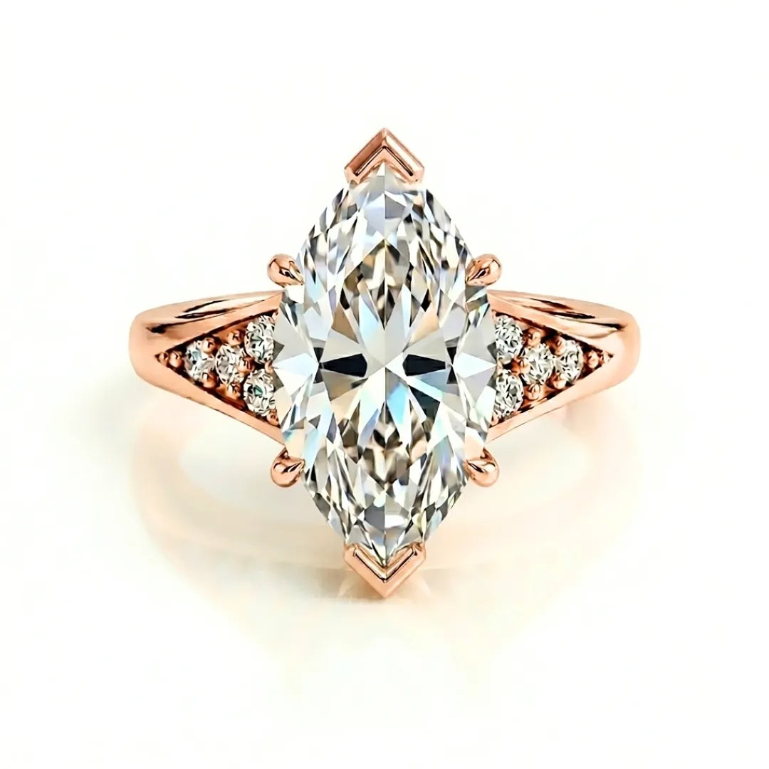 Graduated Cathedral Solitaire Ring