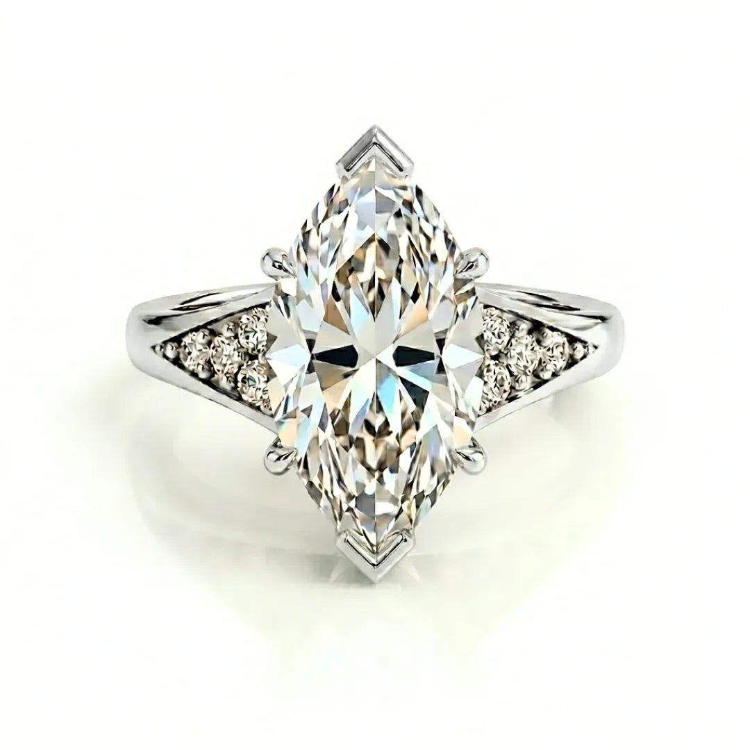 Graduated Cathedral Solitaire Ring