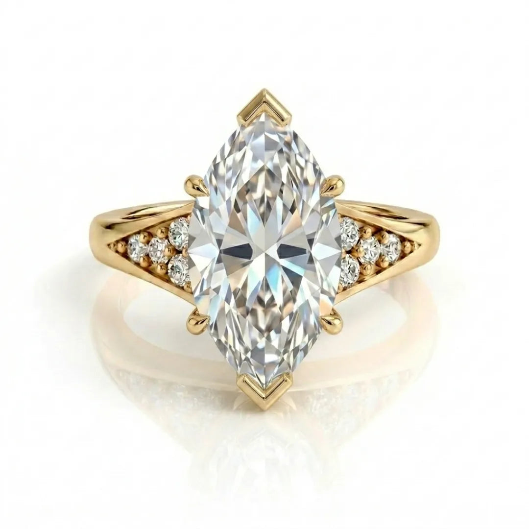 Graduated Cathedral Solitaire Ring