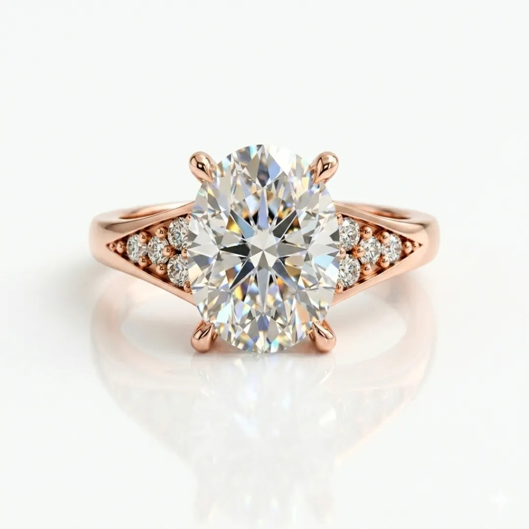 Graduated Cathedral Solitaire Ring