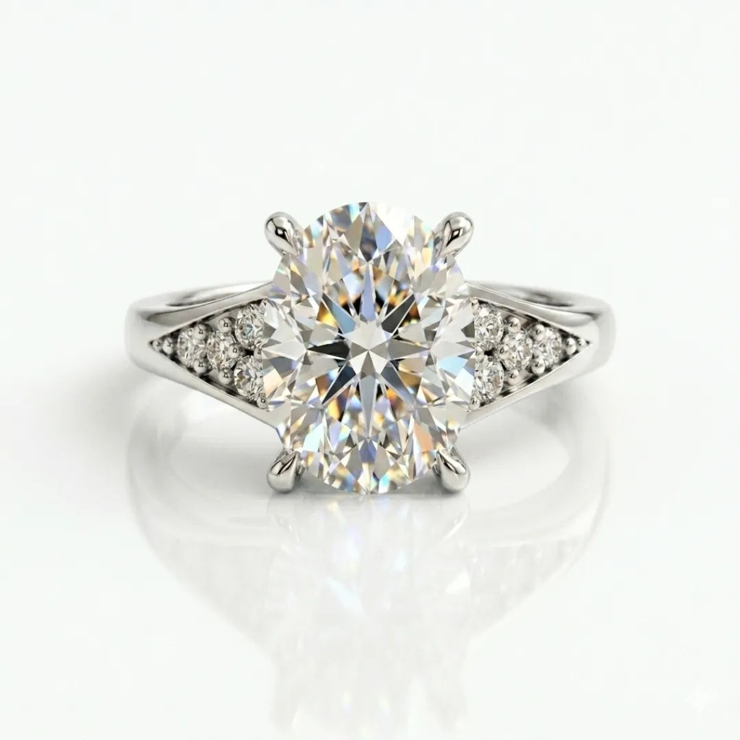 Graduated Cathedral Solitaire Ring