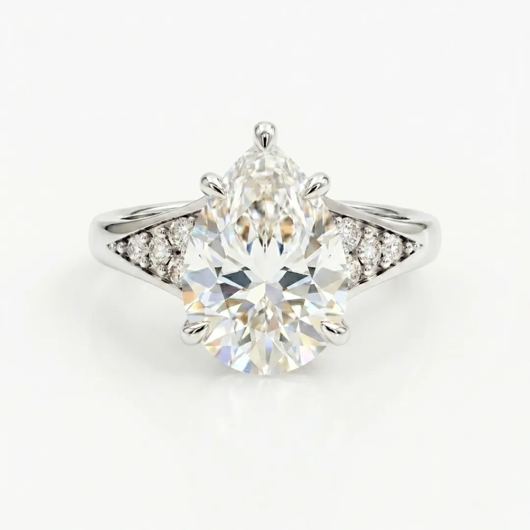 Graduated Cathedral Solitaire Ring
