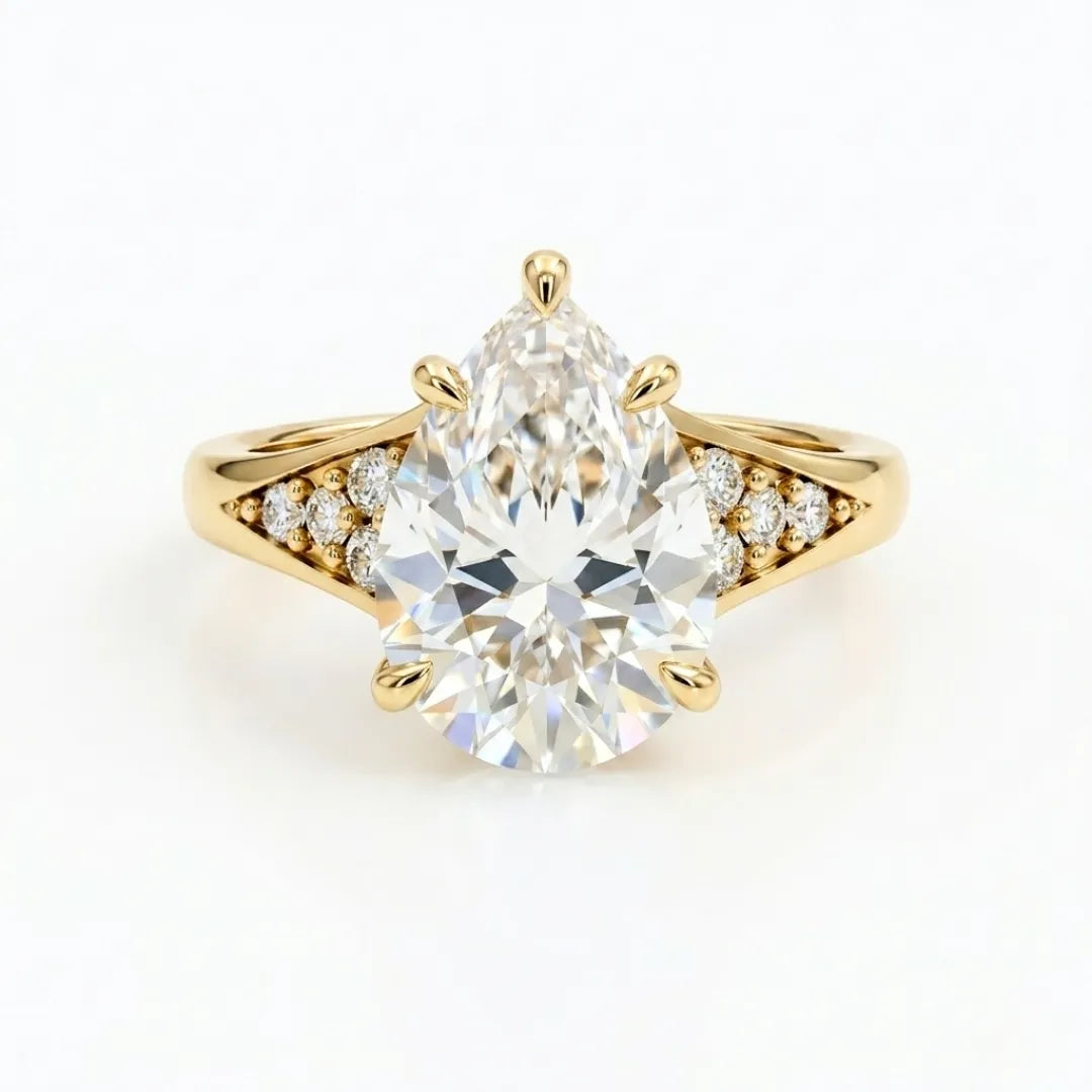 Graduated Cathedral Solitaire Ring