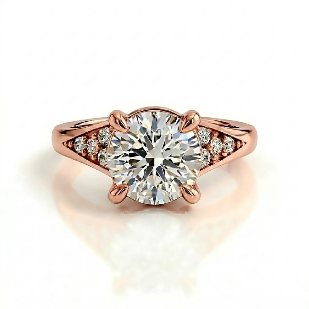 Graduated Cathedral Solitaire Ring