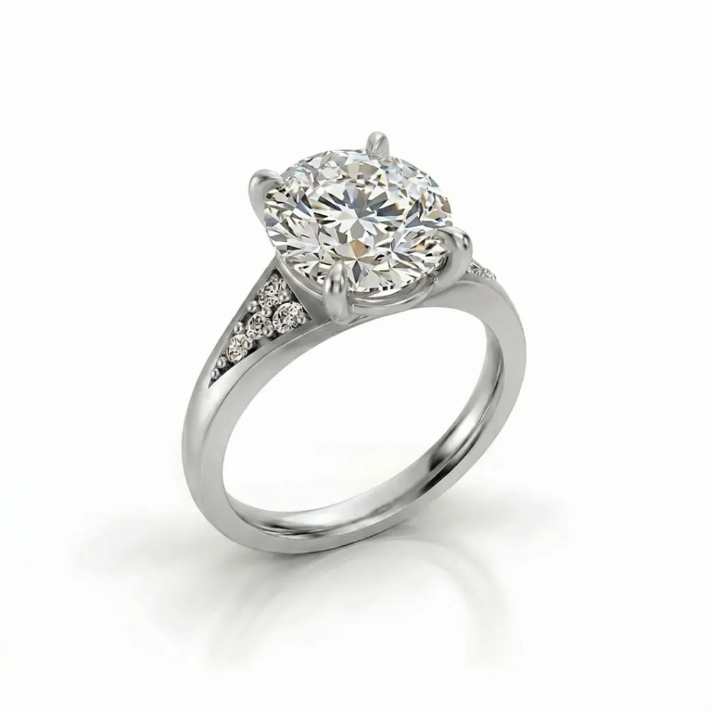 Graduated Cathedral Solitaire Ring
