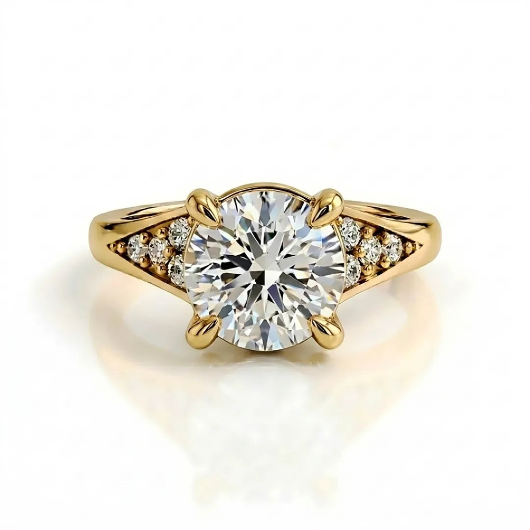 Graduated Cathedral Solitaire Ring
