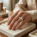 Three Stone Ring Round Cut Diamond