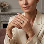 Three Stone Ring Round Cut Diamond