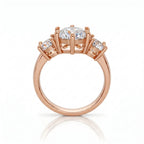Three Stone Ring Round Cut Diamond