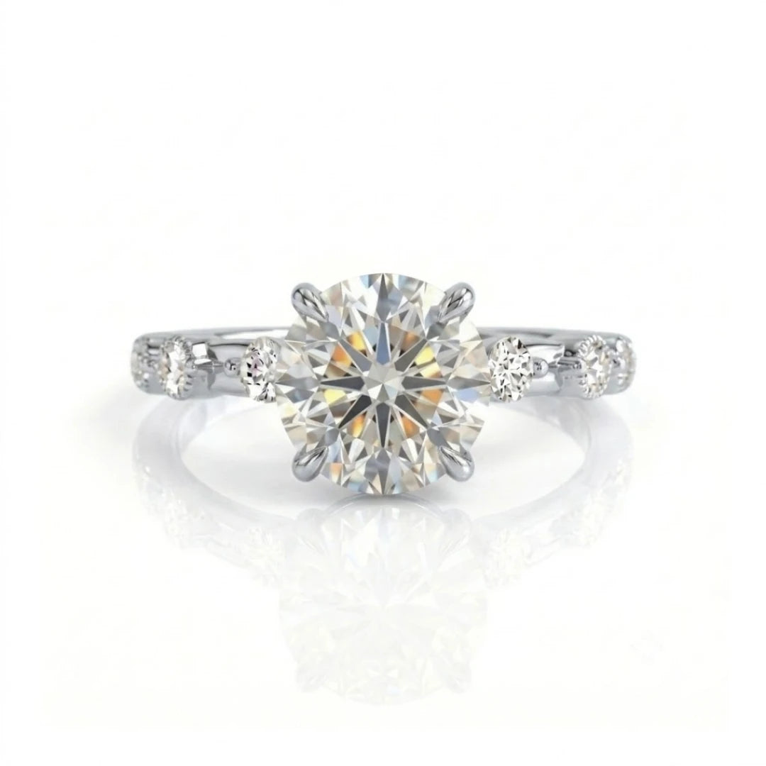 Classic Diamond Accent Engagement Ring