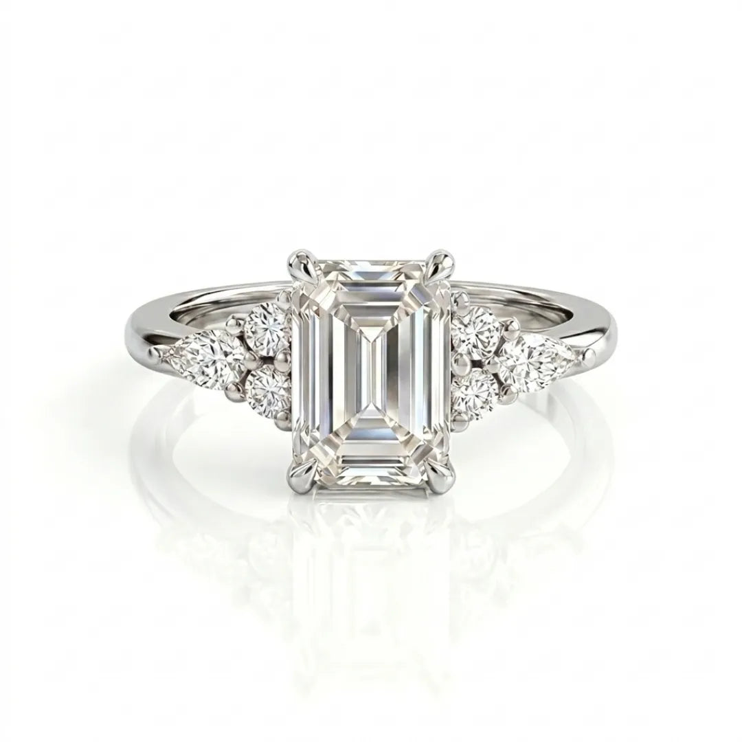 Sculptural Diamond Cluster Ring