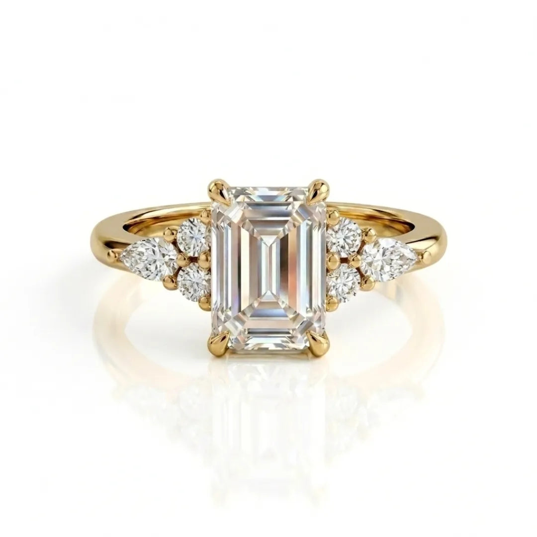 Sculptural Diamond Cluster Ring