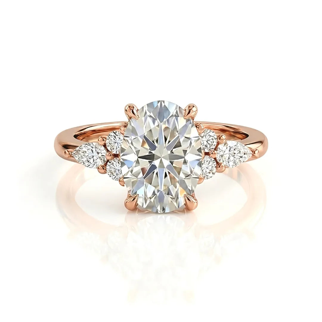 Sculptural Diamond Cluster Ring