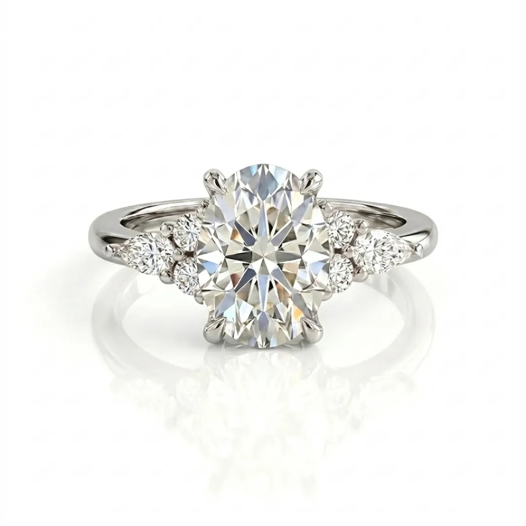 Sculptural Diamond Cluster Ring