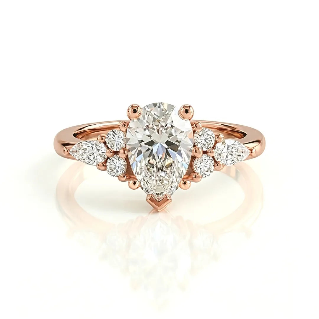 Sculptural Diamond Cluster Ring