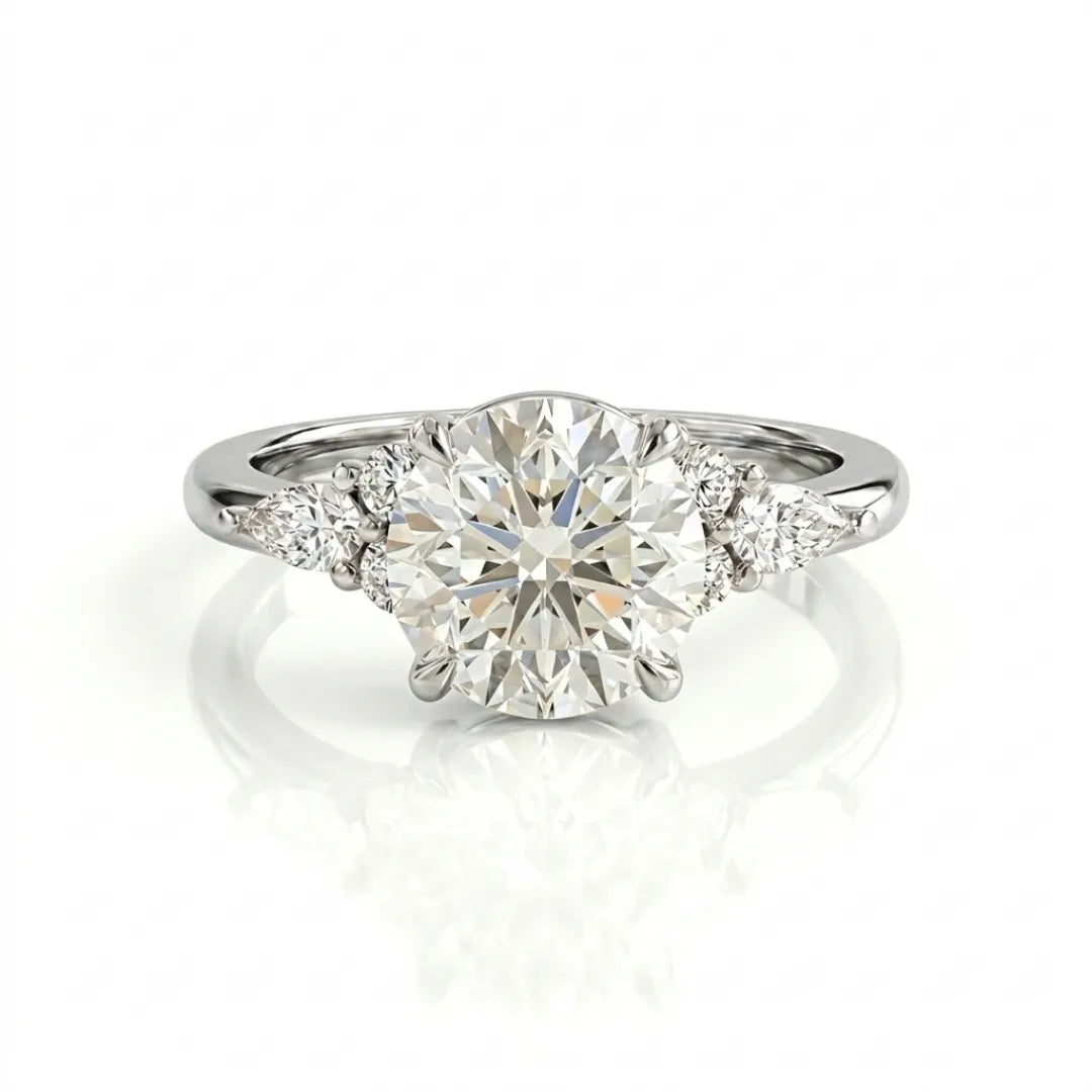 Sculptural Diamond Cluster Ring