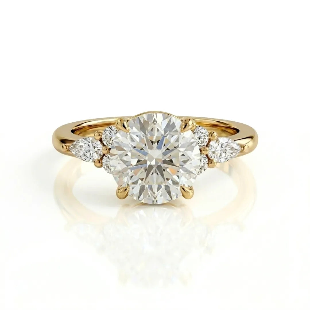 Sculptural Diamond Cluster Ring