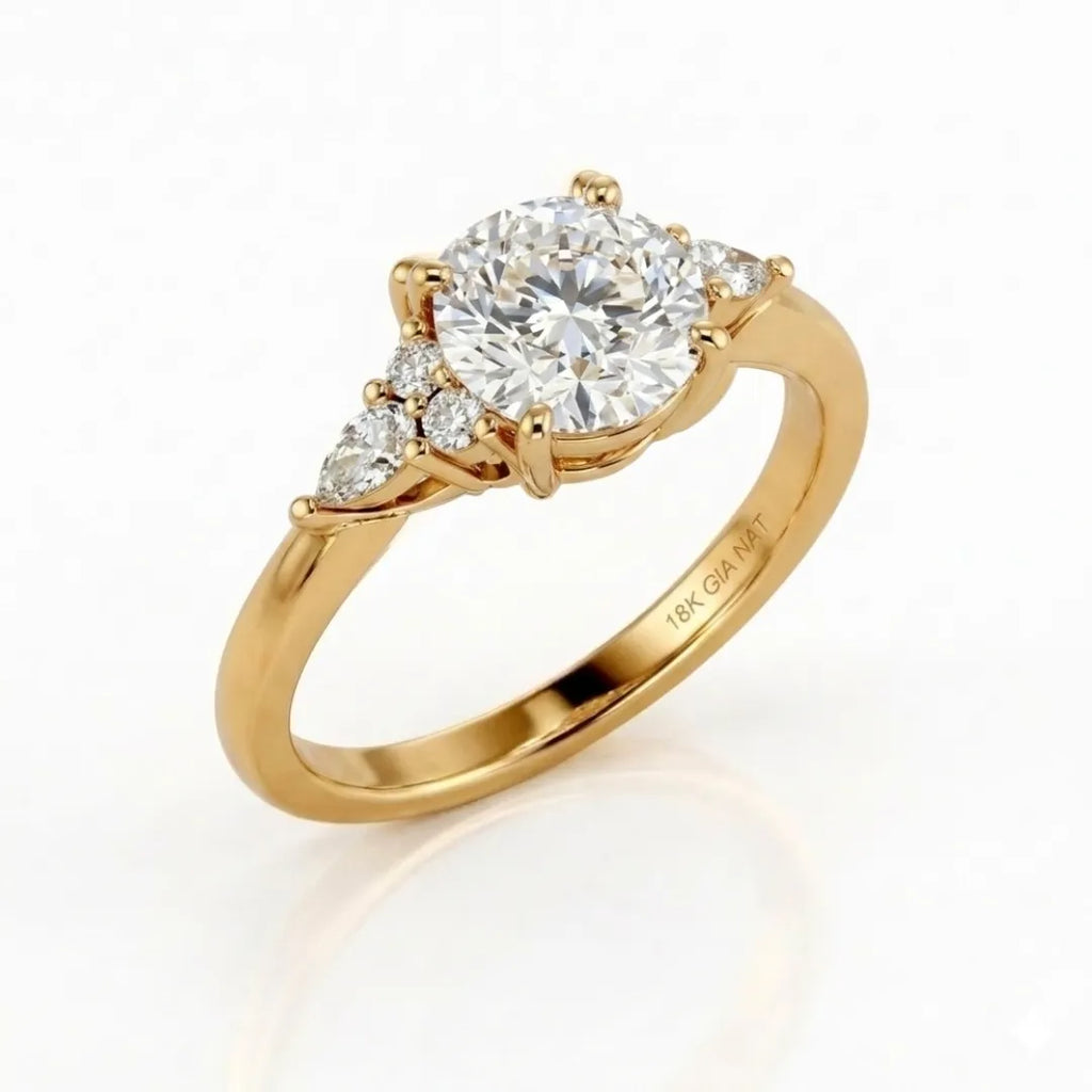 Sculptural Diamond Cluster Ring