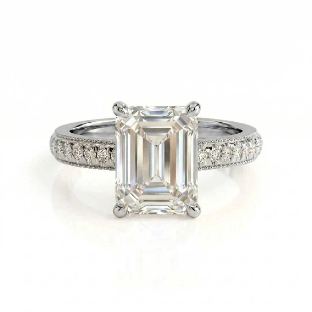 Pavé Claw Radiant Ring
