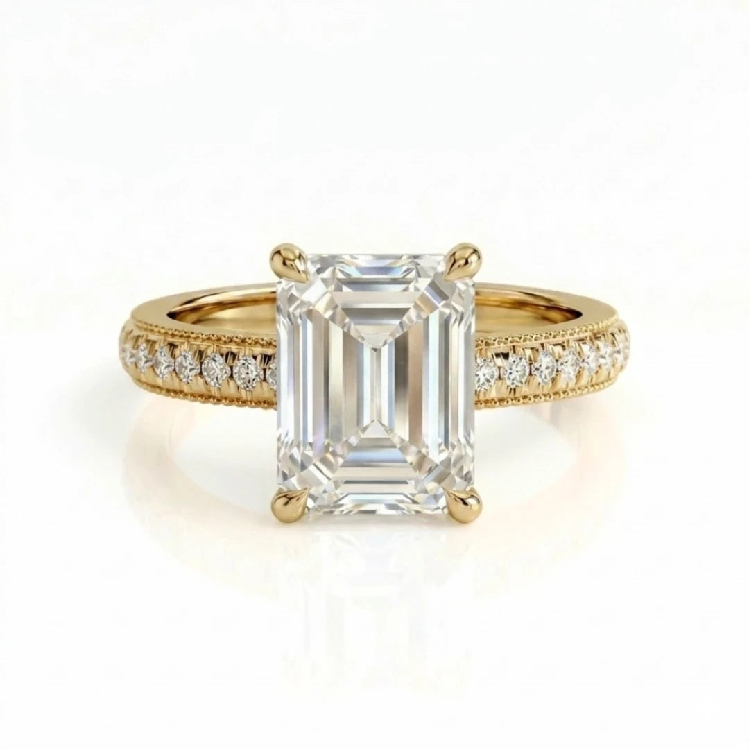 Pavé Claw Radiant Ring