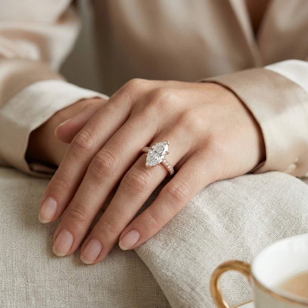Pavé Claw Radiant Ring