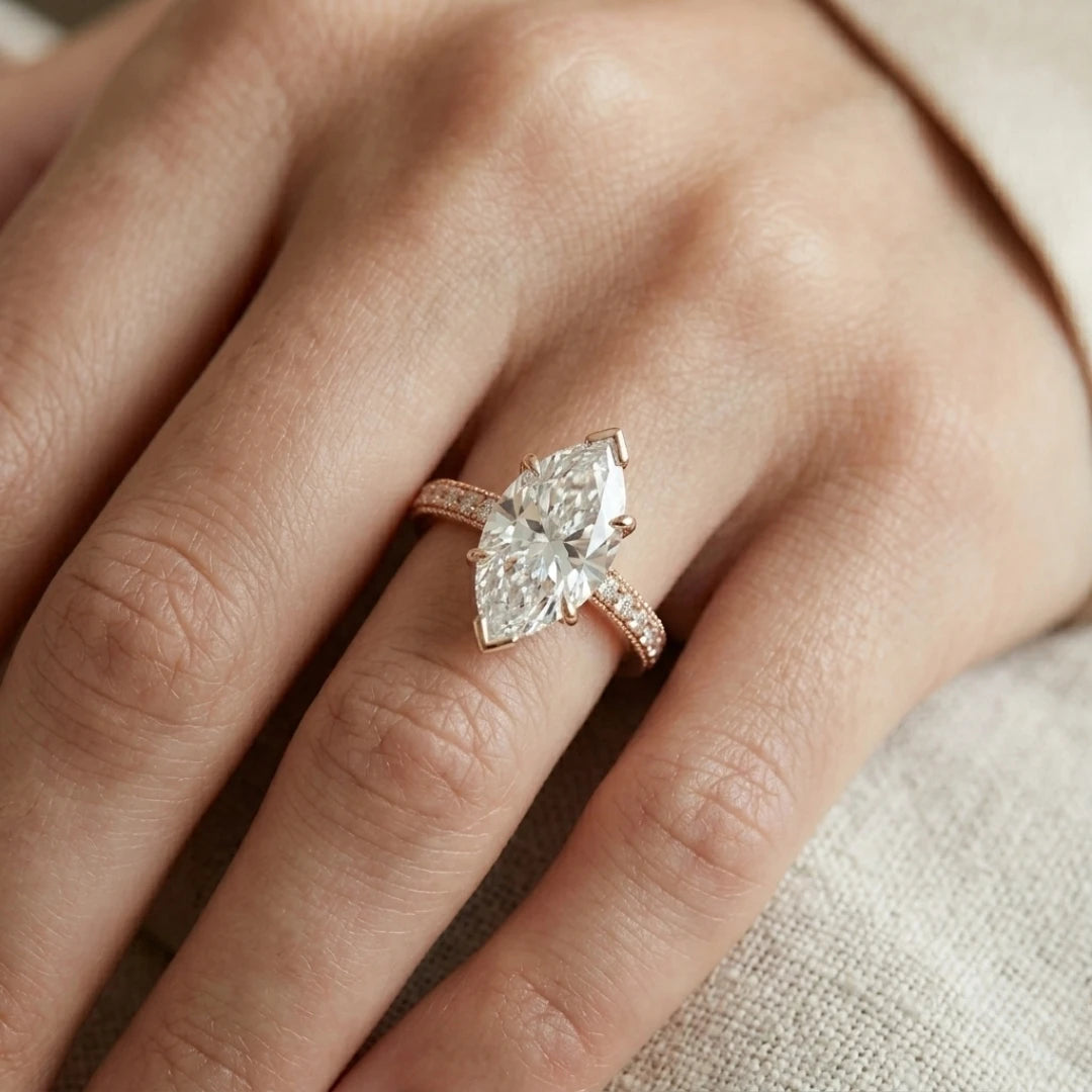 Pavé Claw Radiant Ring