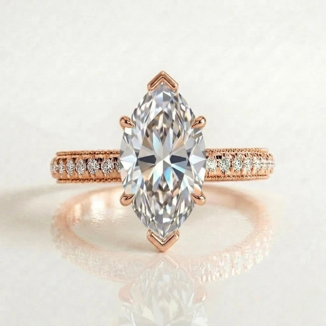 Pavé Claw Radiant Ring