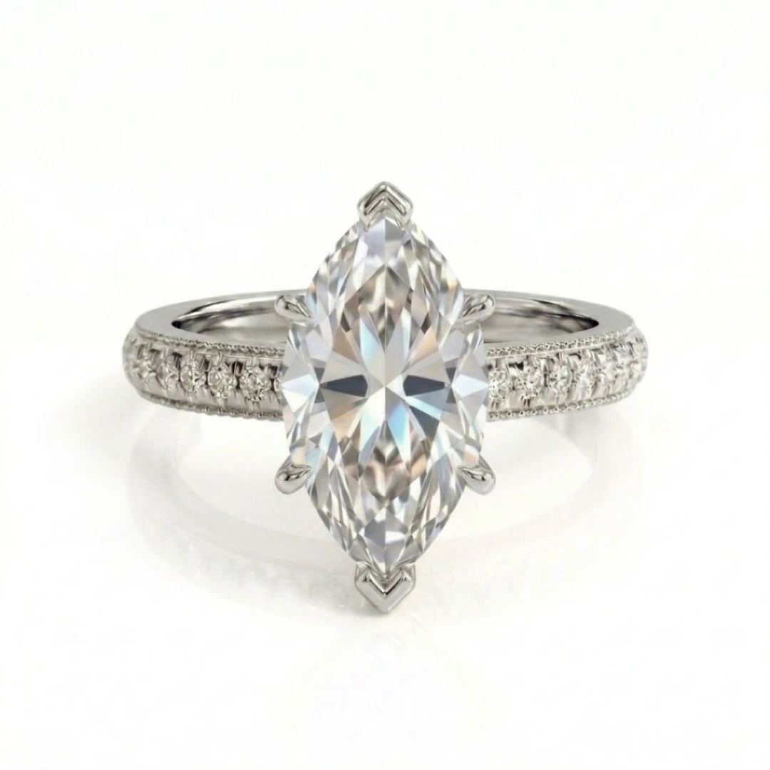 Pavé Claw Radiant Ring