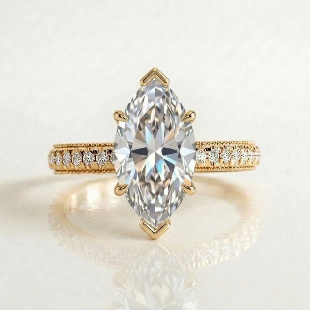 Pavé Claw Radiant Ring