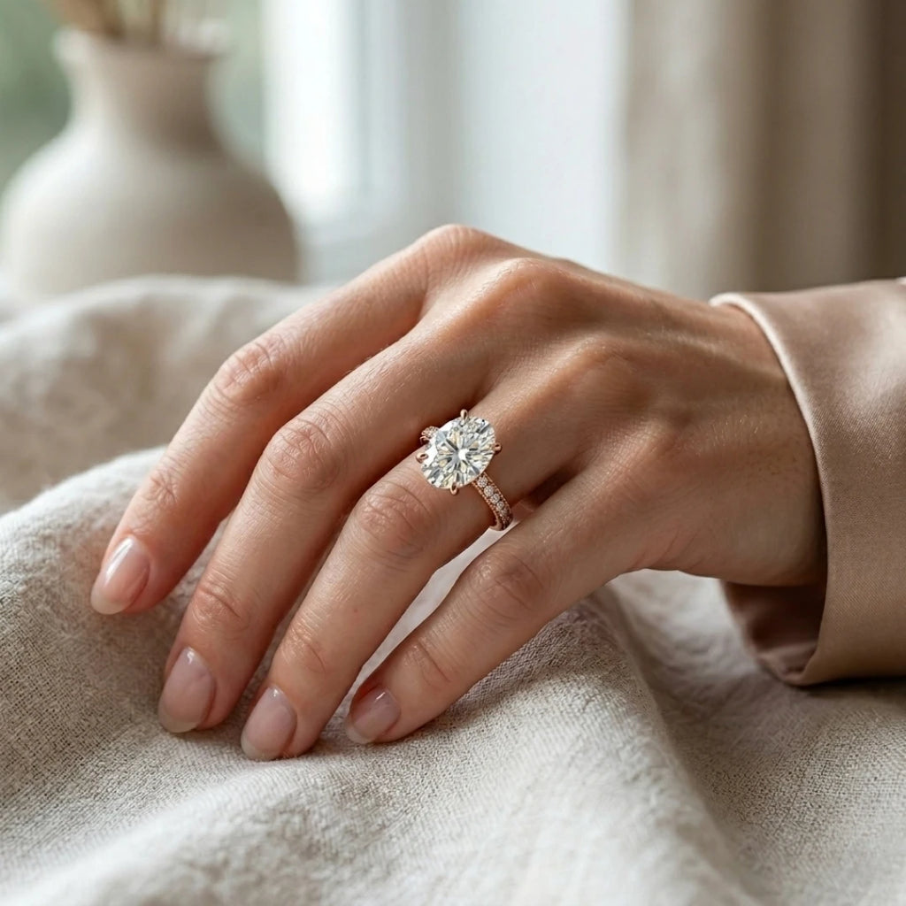Pavé Claw Radiant Ring