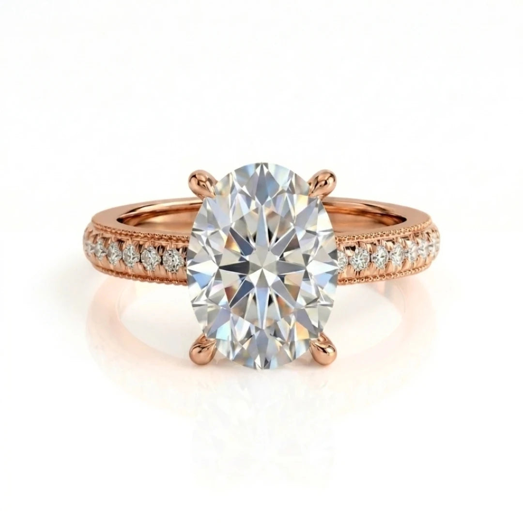 Pavé Claw Radiant Ring